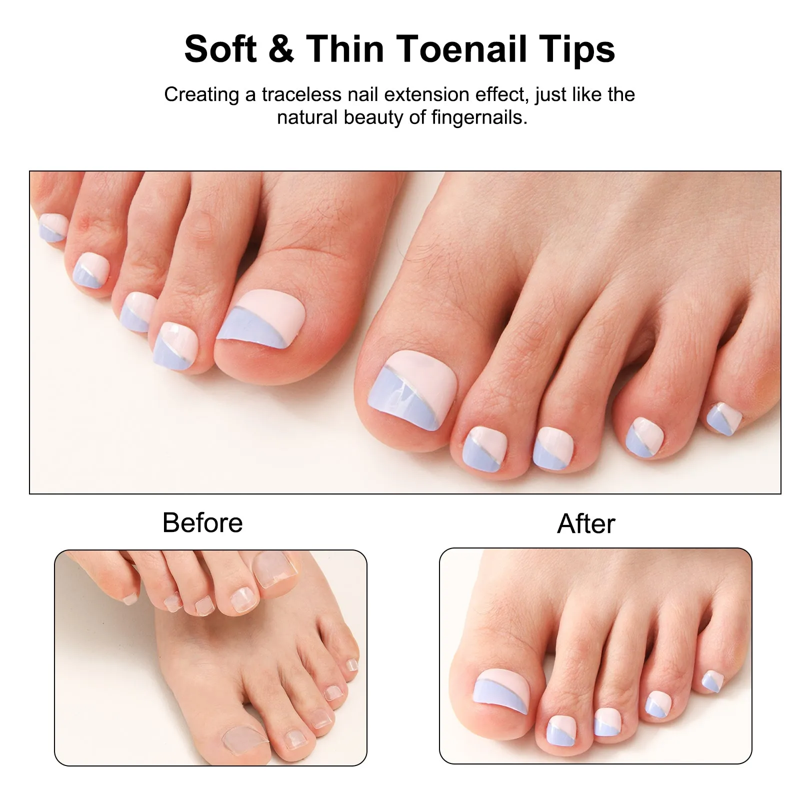 100 Piece Fake Toenails Tips