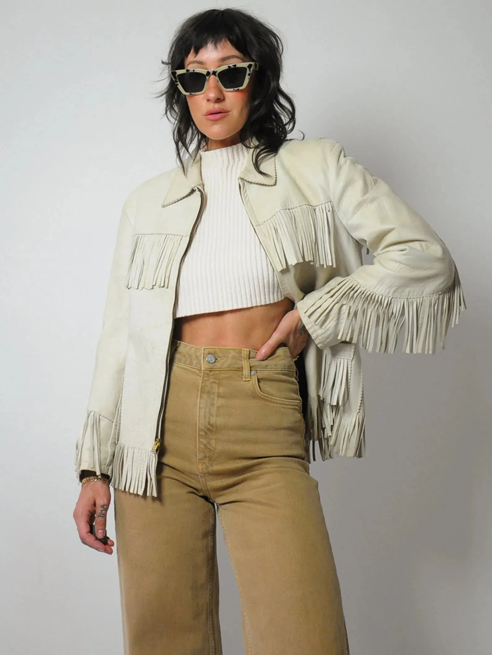 1940's Nuñez Leather Fringe Jacket