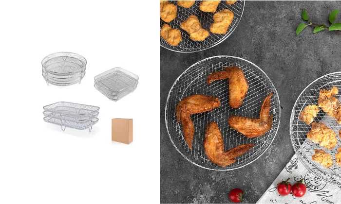 3-Layer 304 Stainless Steel Air Fryer Grill Rack