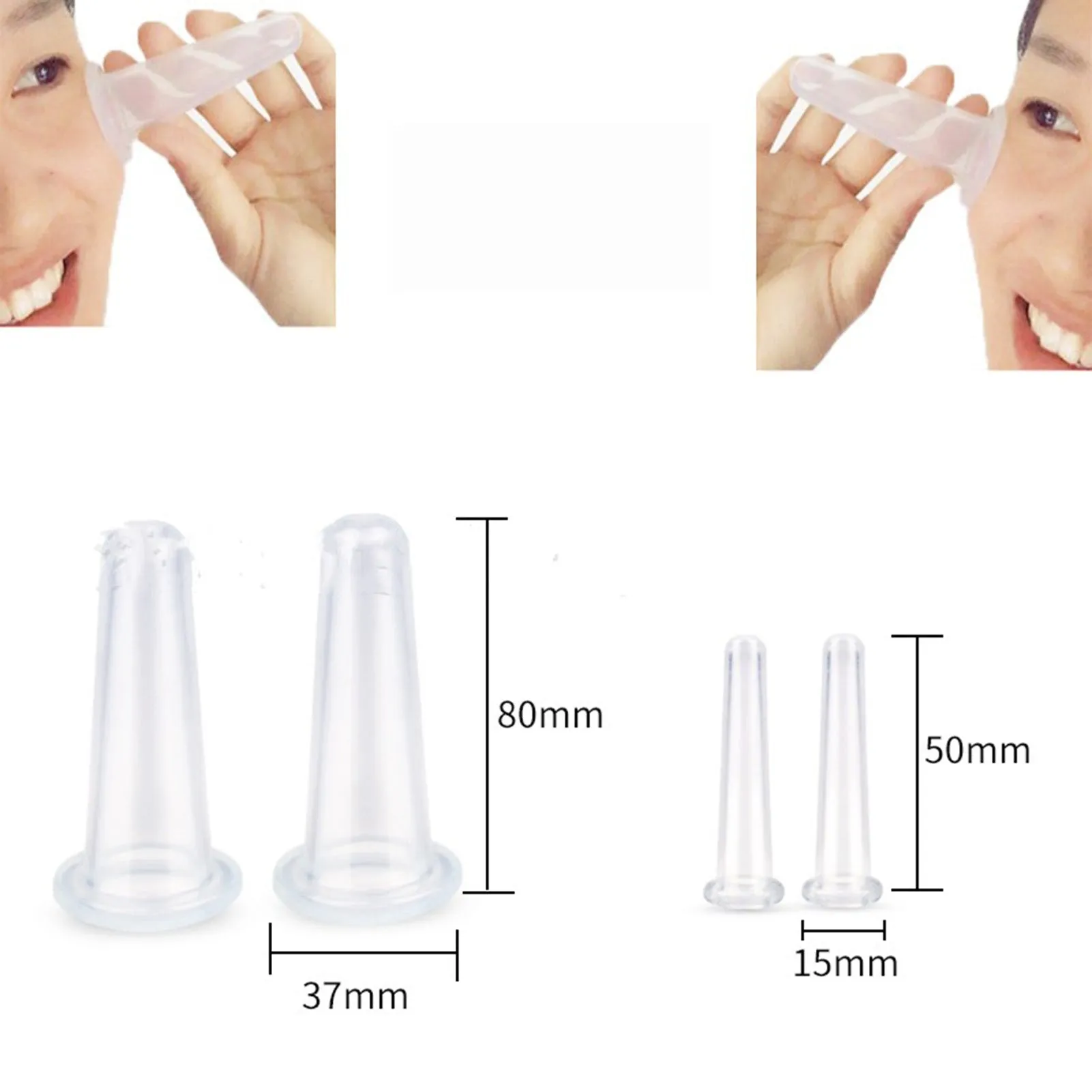 4 Piece Silicone Facial Massage Cups