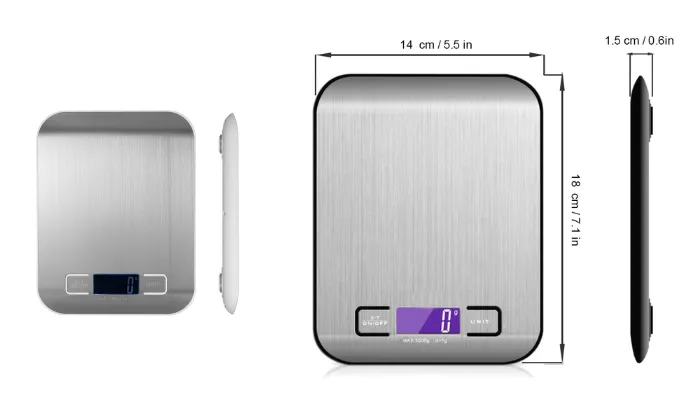 5 KG Stainless Steel Kitchen Scale