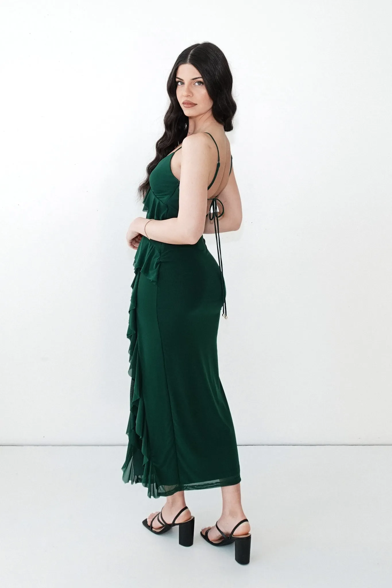 Abigail Midi Dress - Green