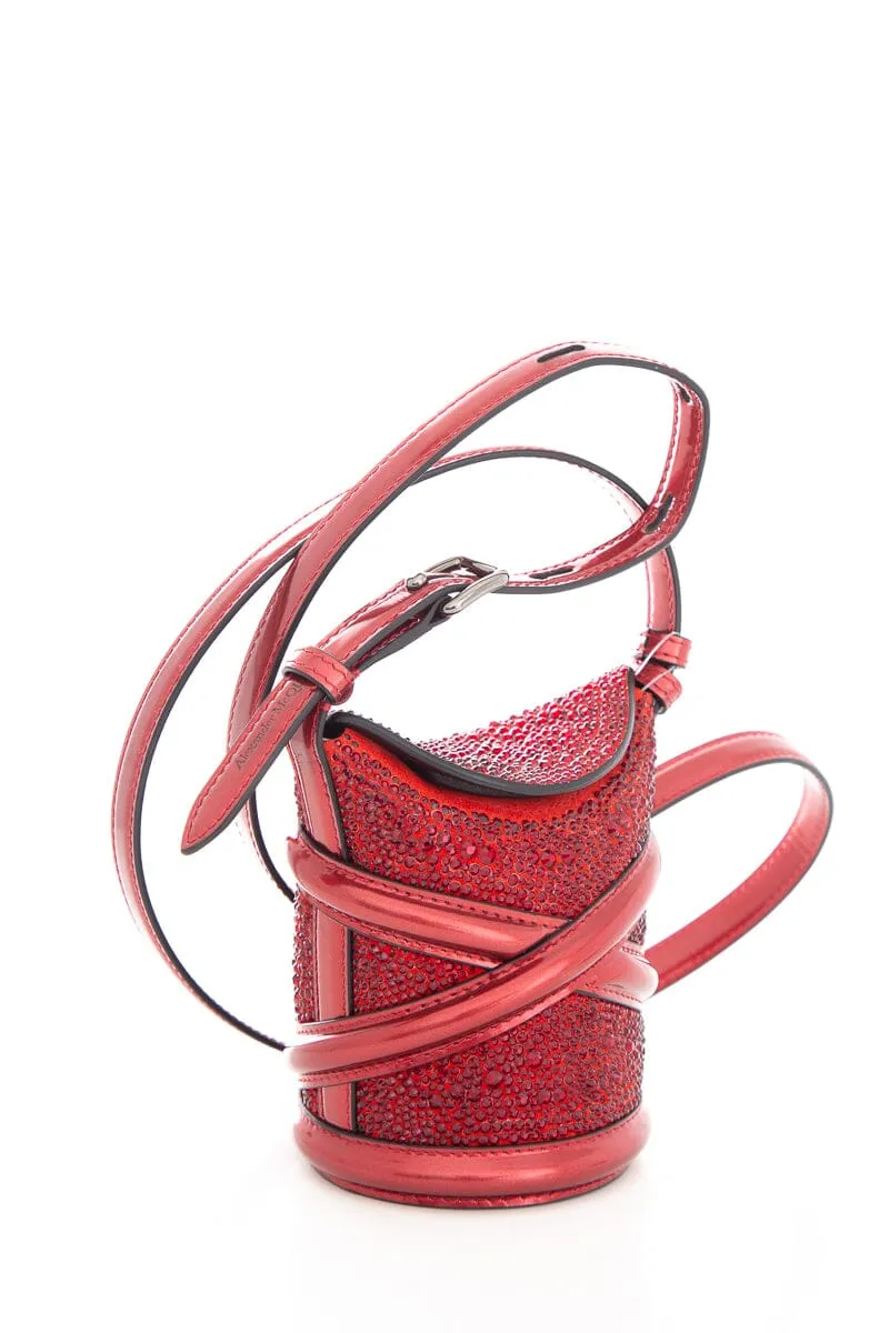 Alexander McQueen Red Crystal Embellished Mini Handbag