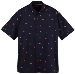 All-Over Printed Hawaiian Short Sleeve Shirt - Men's|-|Chemise hawaenne à manches courtes imprimée All-Over - Homme