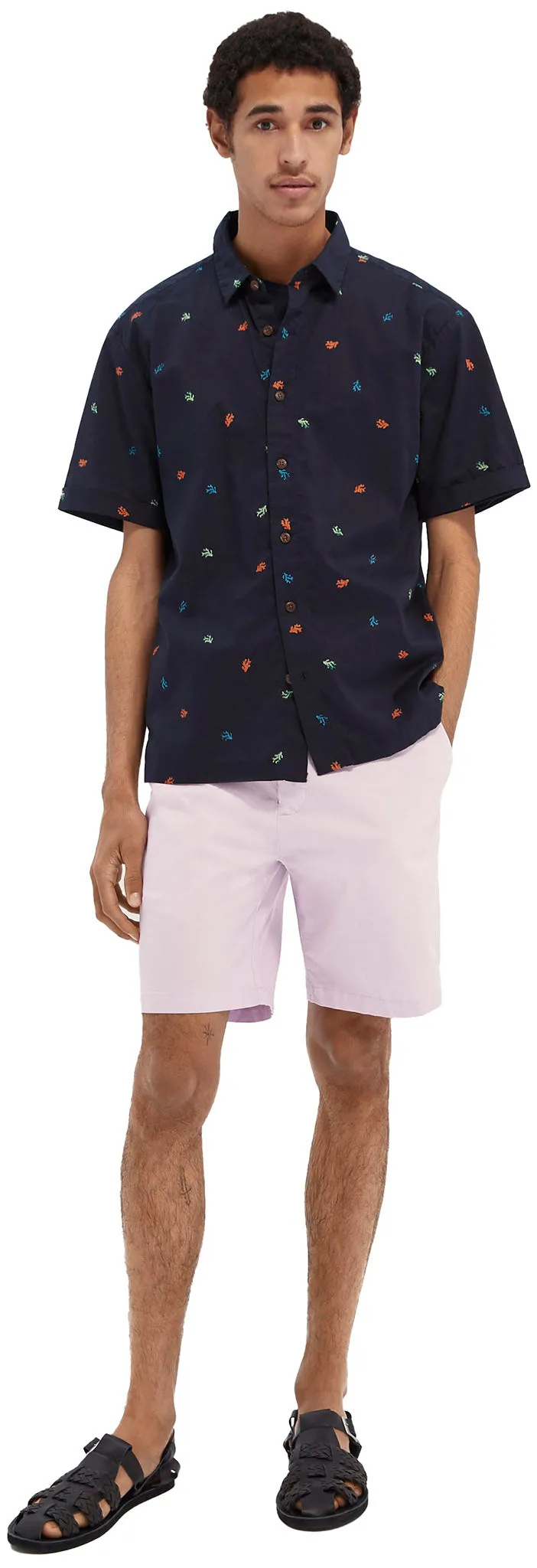 All-Over Printed Hawaiian Short Sleeve Shirt - Men's|-|Chemise hawaenne à manches courtes imprimée All-Over - Homme