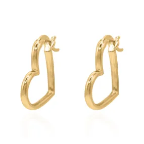 Amora Heart Hoops | 18k Gold Plated