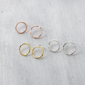 Bad circle drawing Earrings - Silver