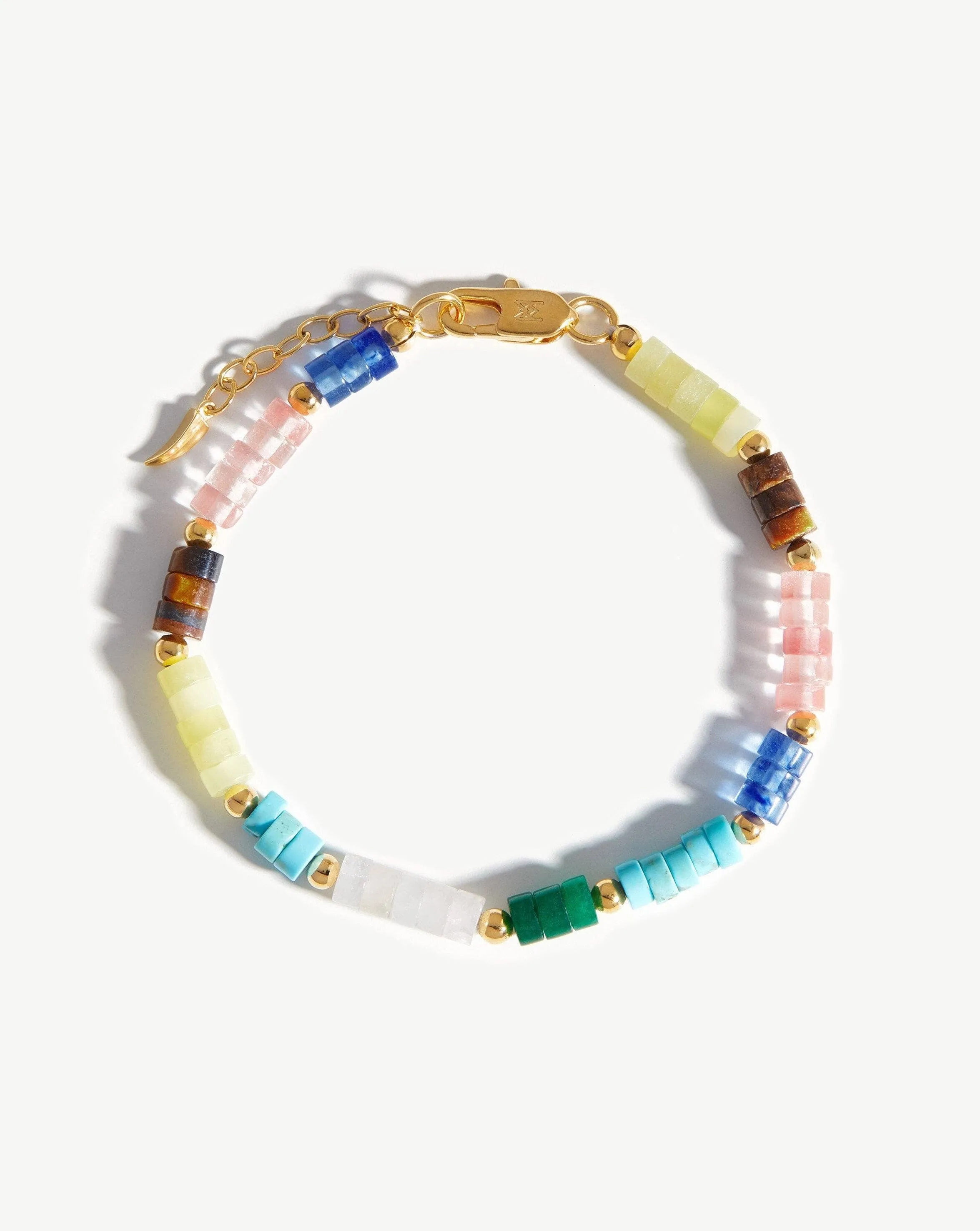 Beaded Stack Bracelet | 18ct Gold Plated/Multi Bright Beaded