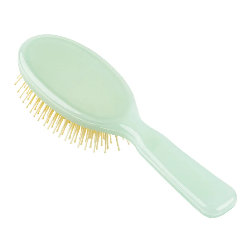 Biodegradable Oval Pneumatic Hair Brush - Green