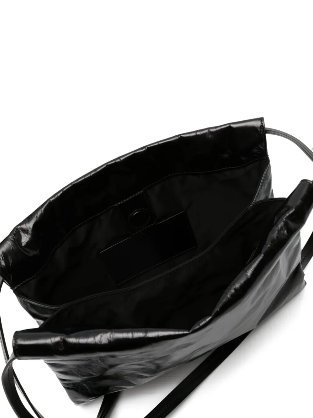 BLACK LEATHER SHOULDER BAG