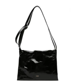 BLACK LEATHER SHOULDER BAG