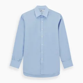 Blue Cotton Shirt with T&A Collar and 3-Button Cuffs