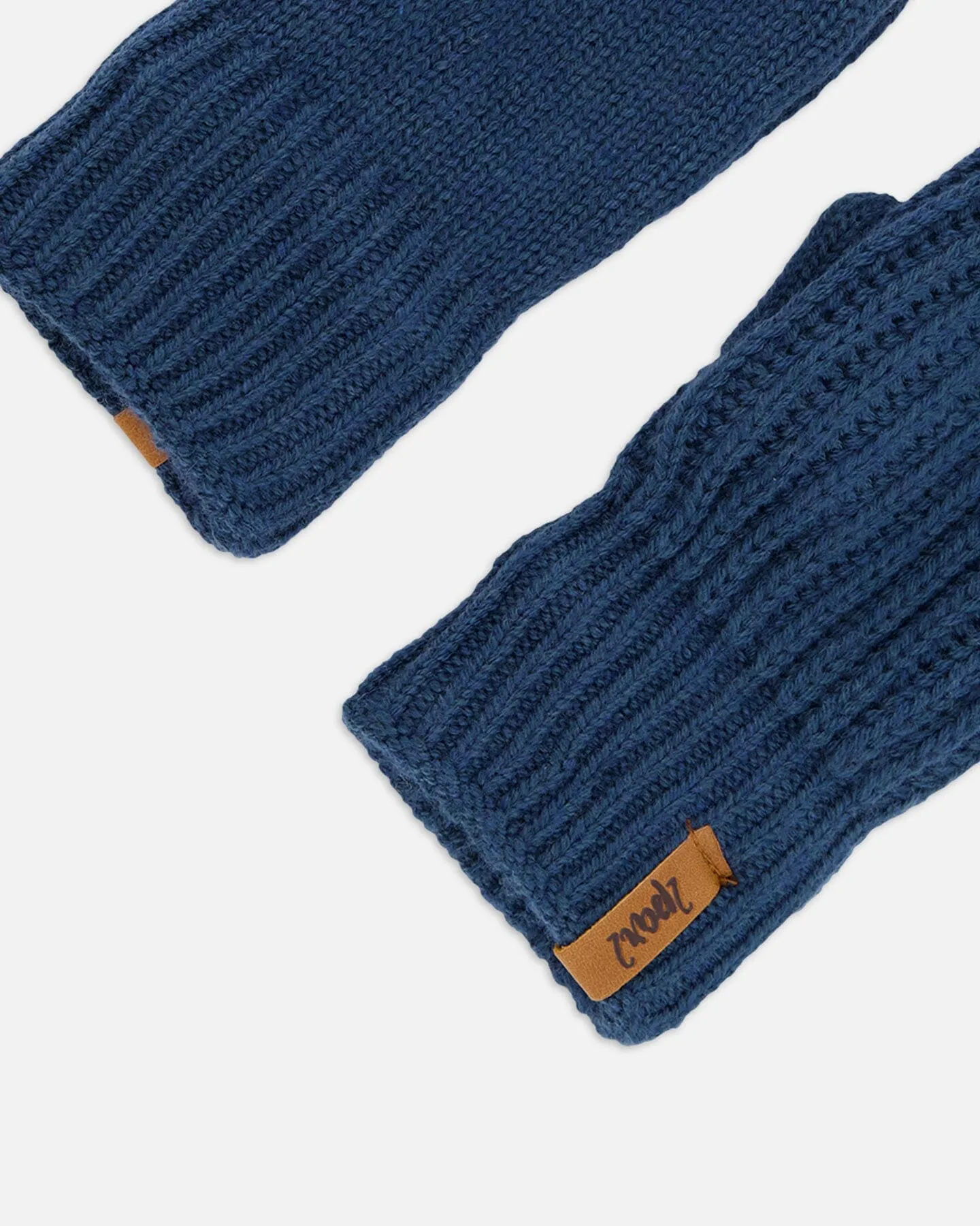 Boys Knitted Mittens Navy