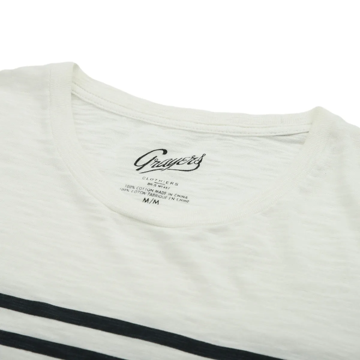 Breton Stripe Tee - Chalk / Blue Graphite