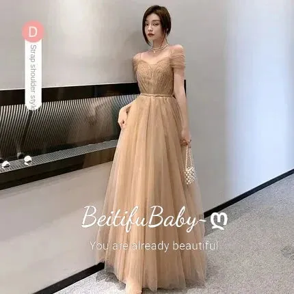 Bridesmaid Dress for Women Wedding Party 2024 Solid Appliques Long Skirt Elegant Ladies Banquet Women's Formal Dresses Vestidos