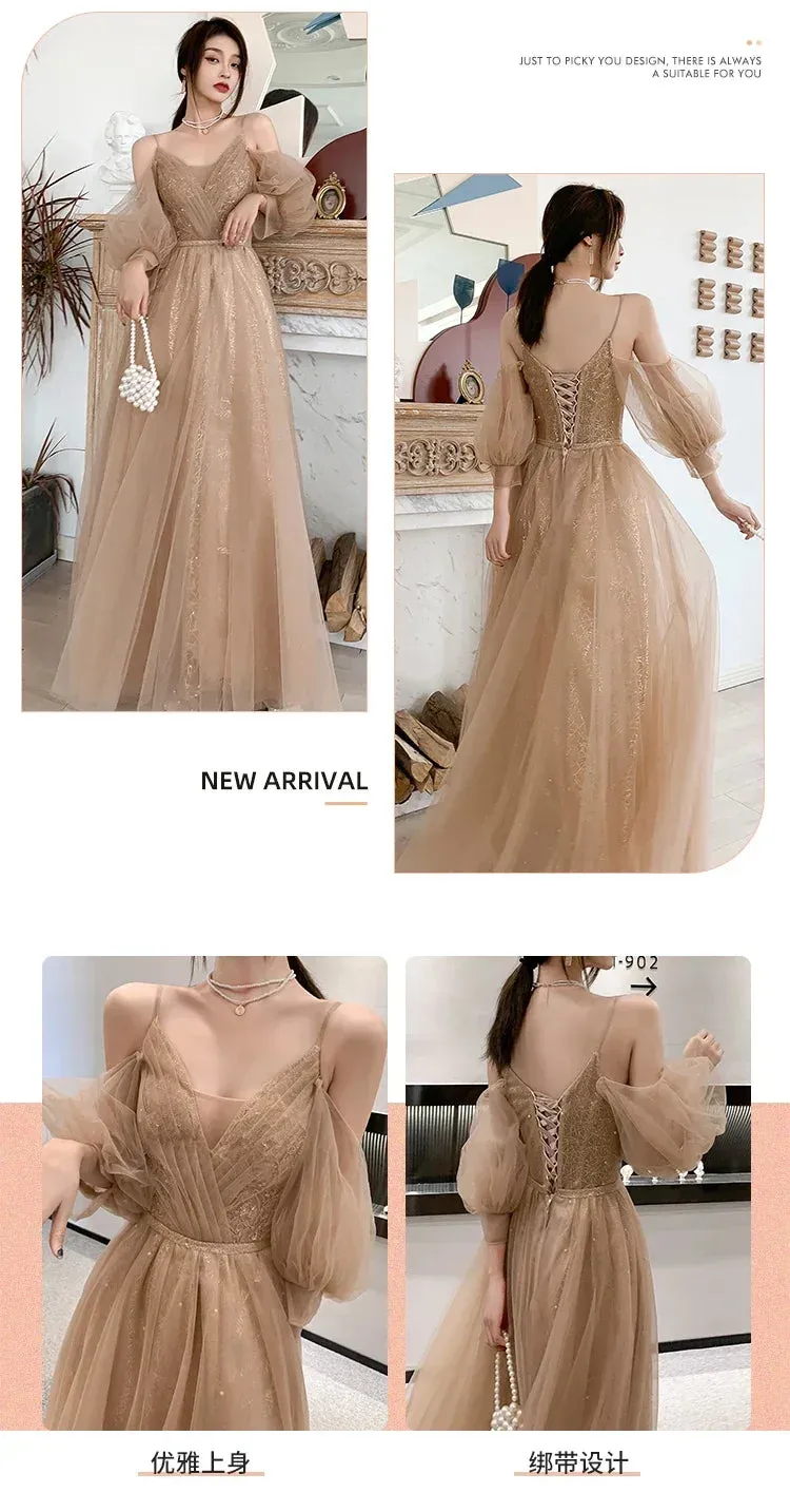 Bridesmaid Dress for Women Wedding Party 2024 Solid Appliques Long Skirt Elegant Ladies Banquet Women's Formal Dresses Vestidos