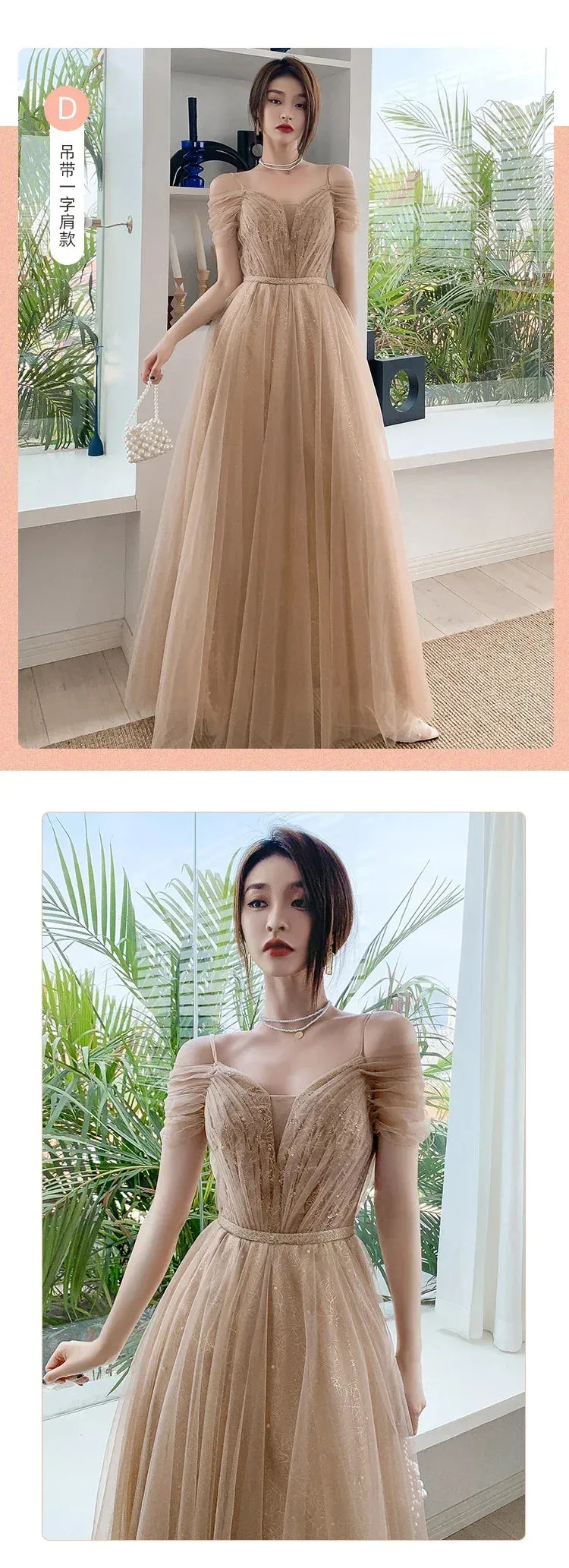 Bridesmaid Dress for Women Wedding Party 2024 Solid Appliques Long Skirt Elegant Ladies Banquet Women's Formal Dresses Vestidos