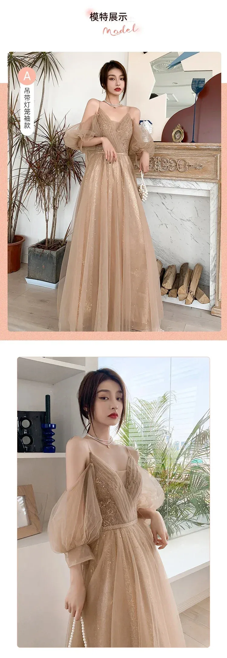 Bridesmaid Dress for Women Wedding Party 2024 Solid Appliques Long Skirt Elegant Ladies Banquet Women's Formal Dresses Vestidos