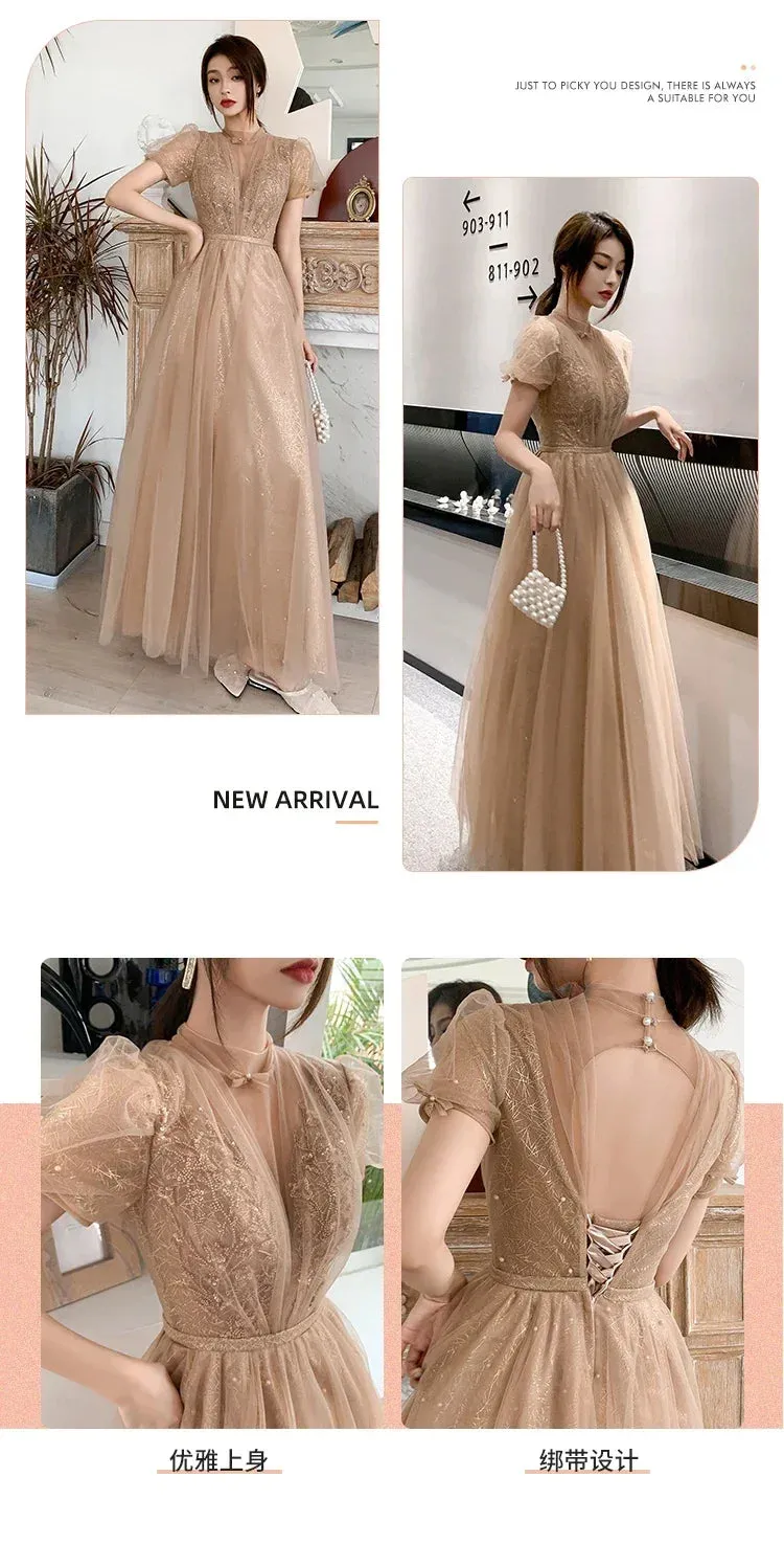 Bridesmaid Dress for Women Wedding Party 2024 Solid Appliques Long Skirt Elegant Ladies Banquet Women's Formal Dresses Vestidos