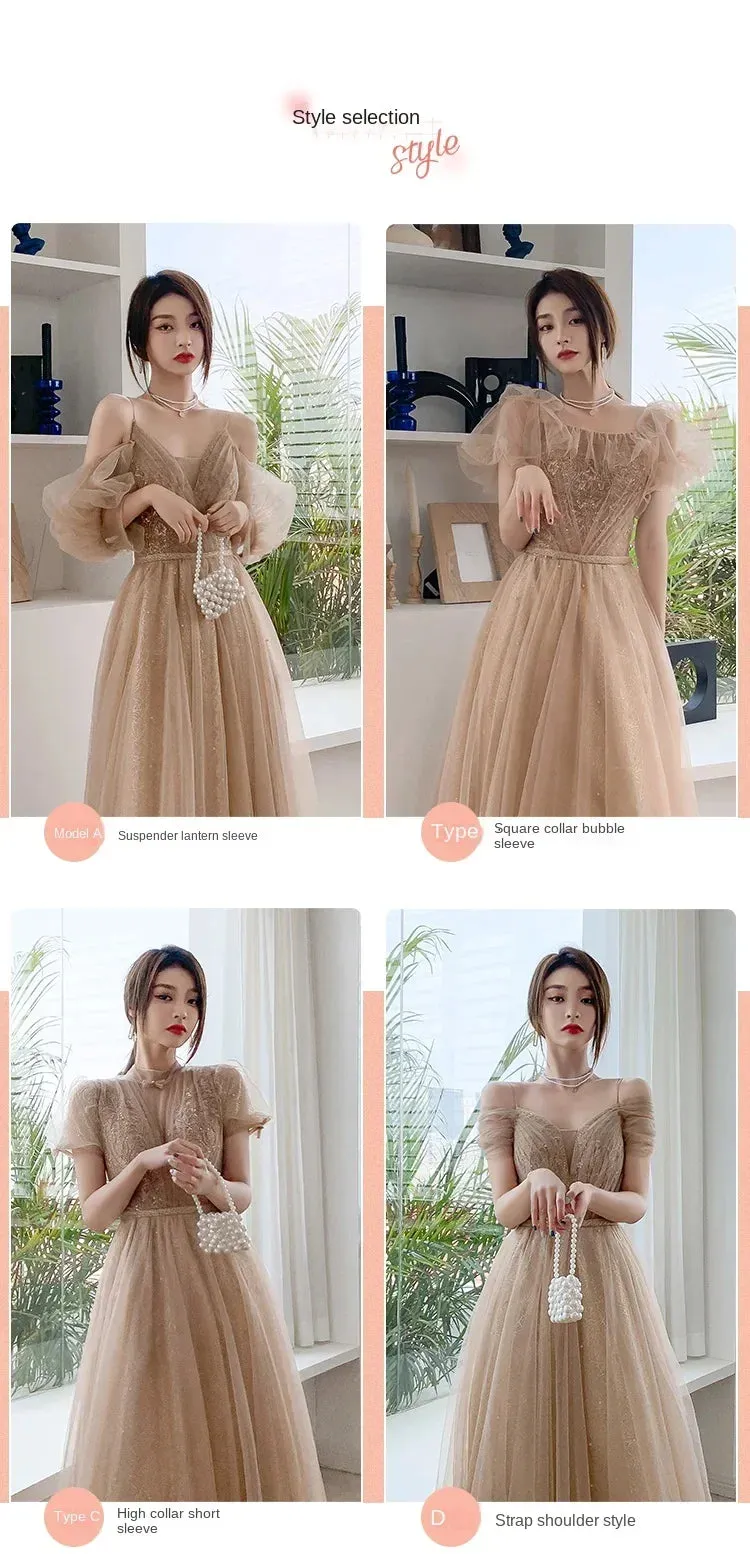 Bridesmaid Dress for Women Wedding Party 2024 Solid Appliques Long Skirt Elegant Ladies Banquet Women's Formal Dresses Vestidos