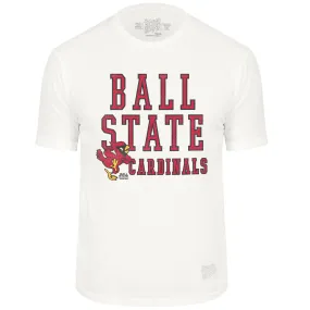 BSU Cardinals Men's Retro Brand White Dancin' Charlie T-Shirt