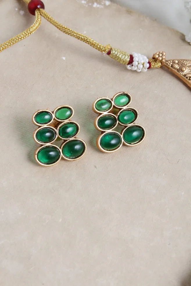 Budgetted Green Oval Choker