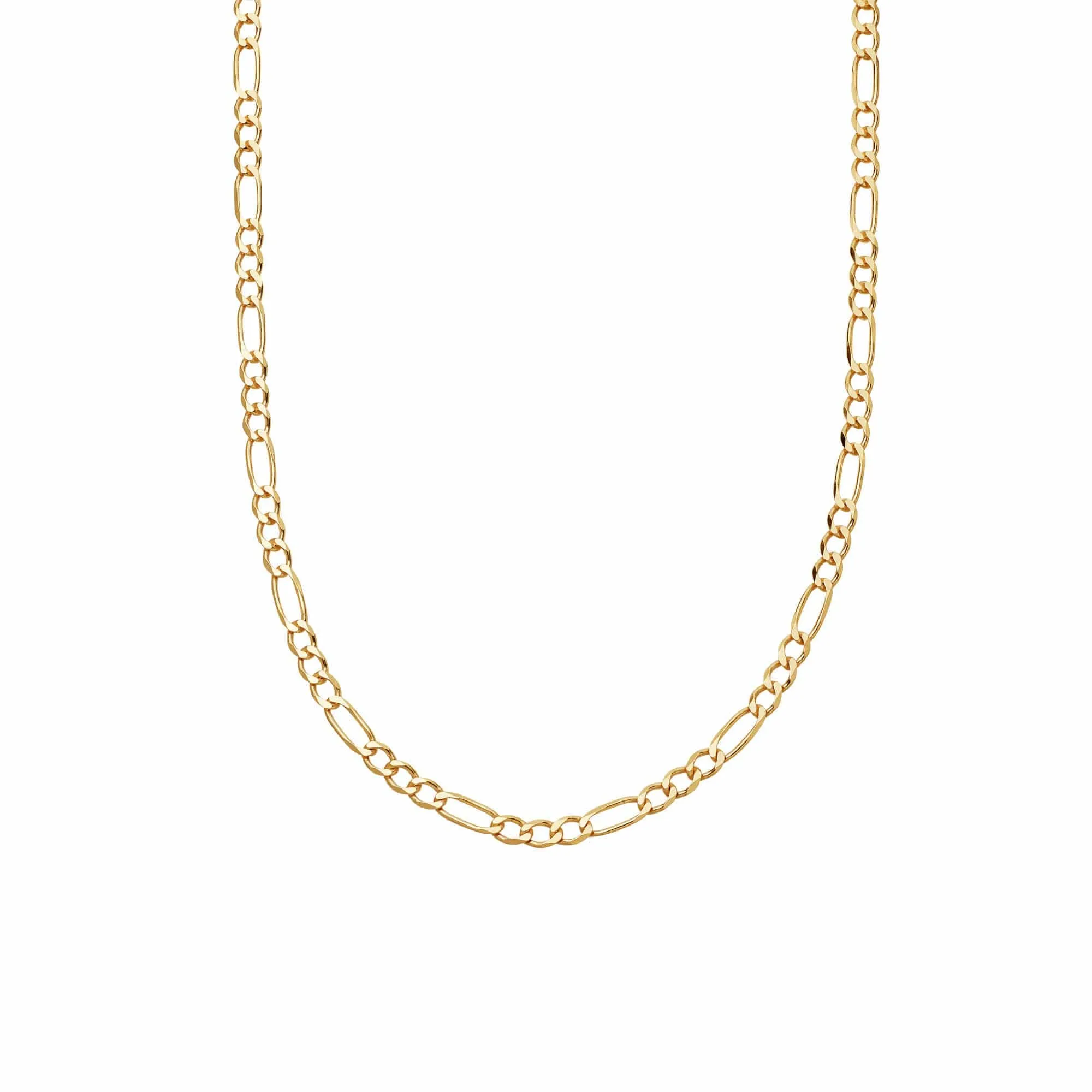 Classic Figaro Chain Necklace 18ct Gold Plate