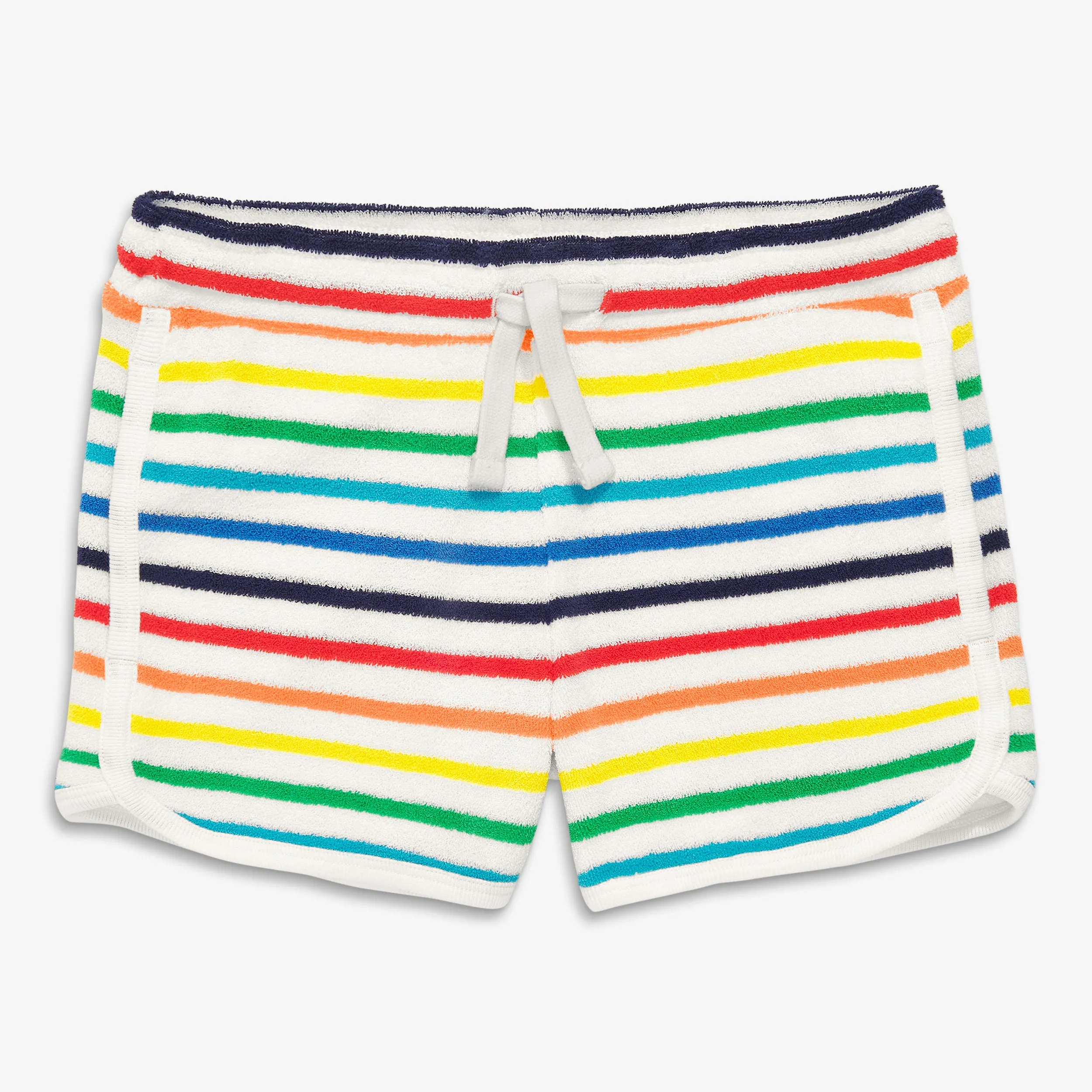 Clearance towel terry short in rainbow stripe