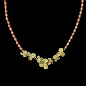 Clover Necklace - Pink Pearls