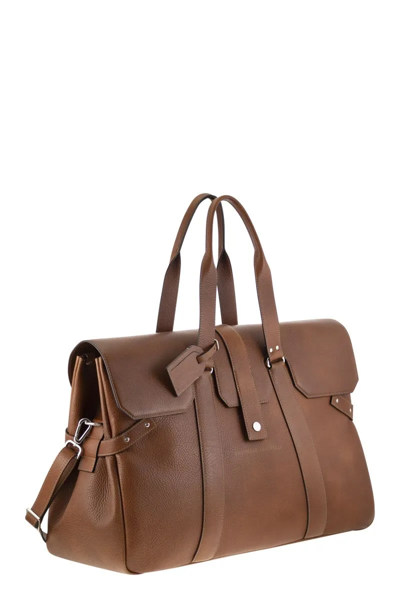 COUNTRY WEEKENDER BAG IN CALFSKIN WITH GRAIN