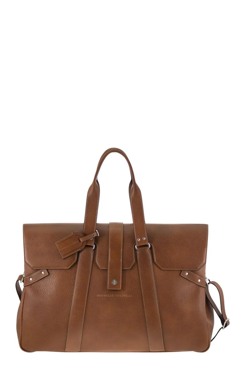 COUNTRY WEEKENDER BAG IN CALFSKIN WITH GRAIN