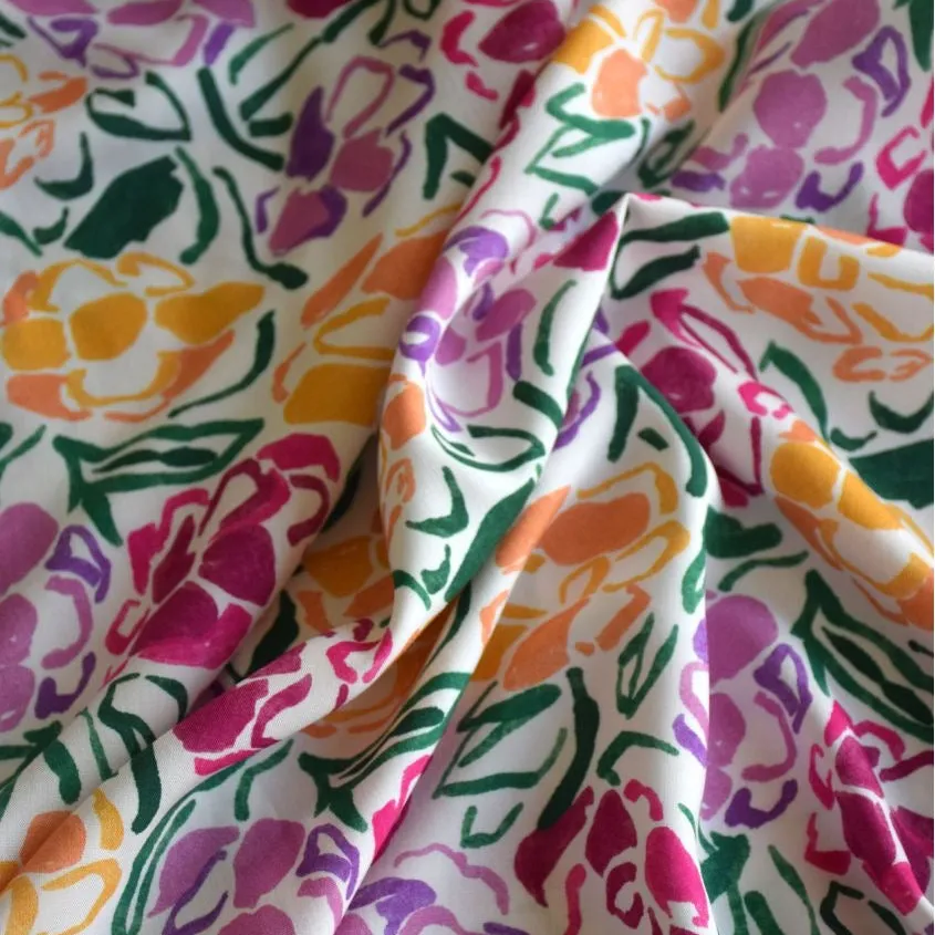 Cousette - Daylight Rose Garden Viscose Fabric