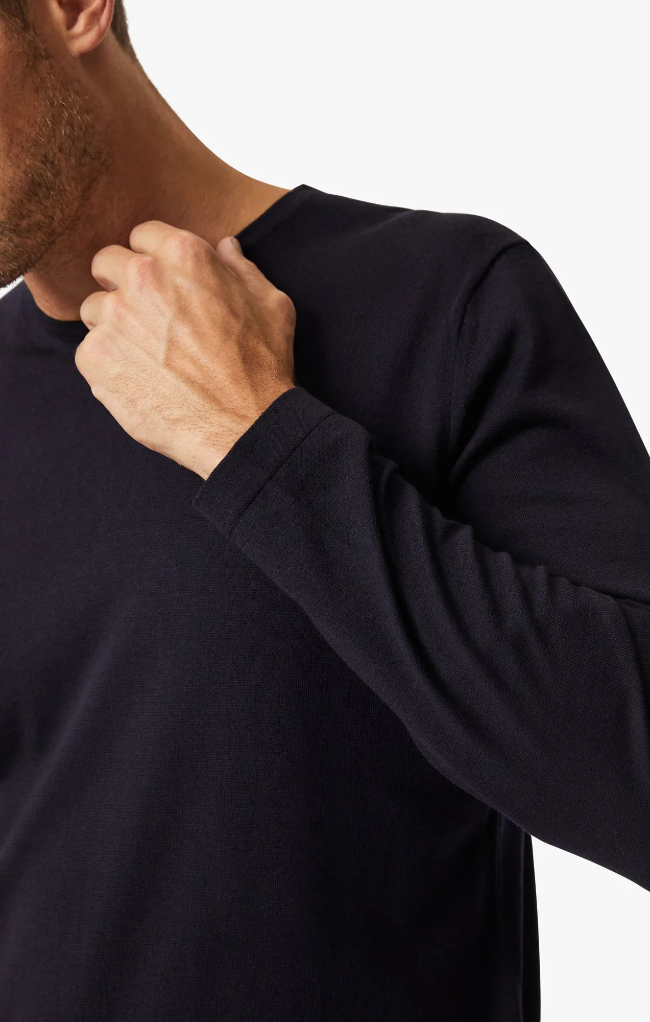 Crew Neck Sweater In Navy