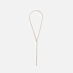 Crystal Haze Long Lariat Mini Serena Necklace - Gold