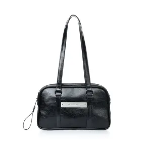 CRYSTAL LEATHER MINI BOSTON BAG