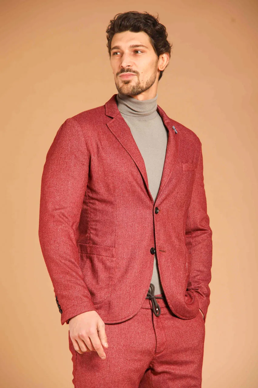 Da Vinci men's blazer in wool-effect flannel regular fit 