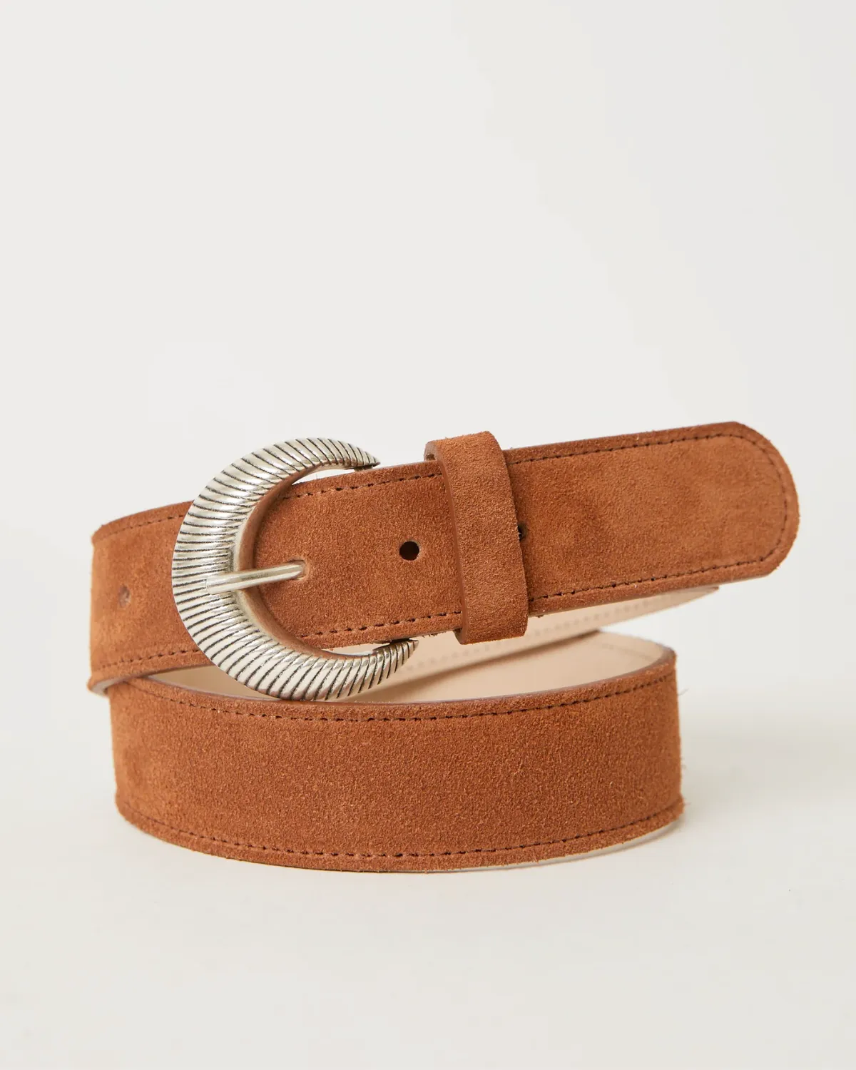 Dorian Suede Belt (Cognac Silver)