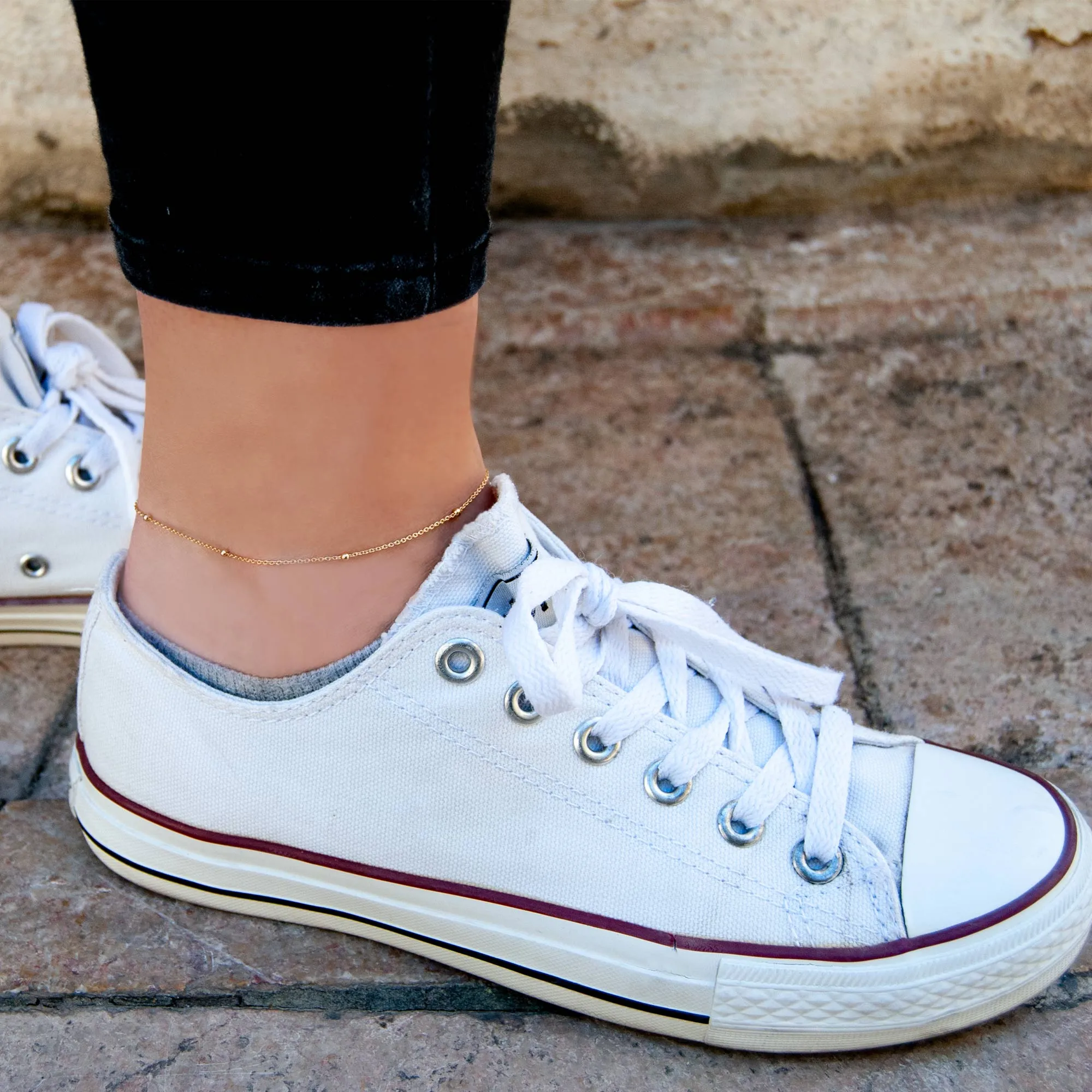 Dots Gold Anklet