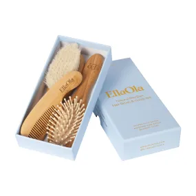 EllaOla 3-Piece Bamboo Brush & Comb Set