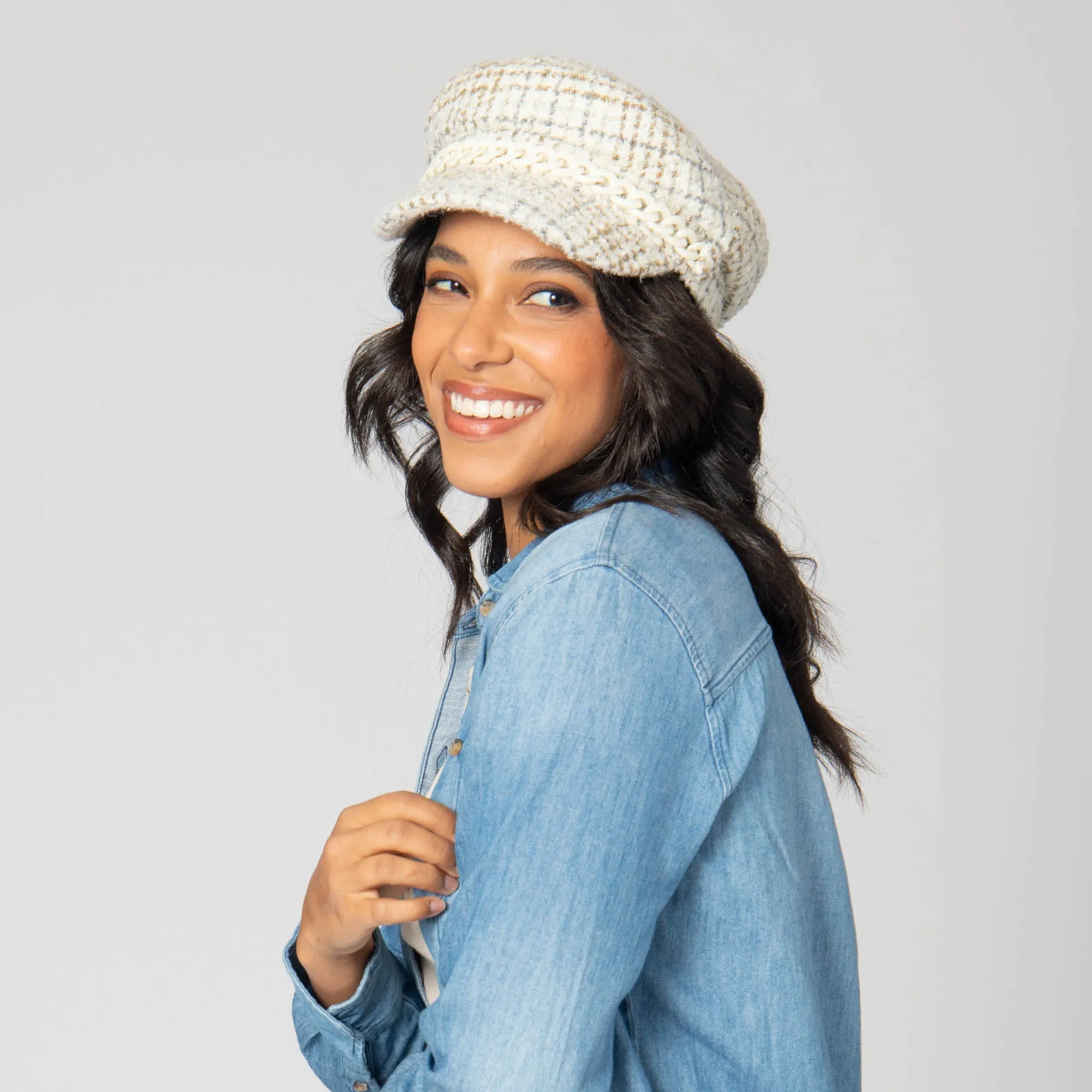 Emmy Lou - Cut & Sew Tweed Cabbie Hat