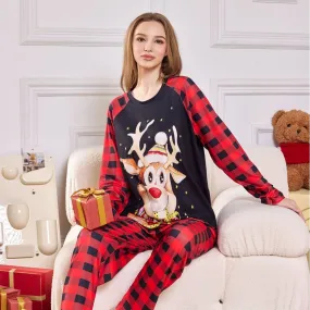 Festive Fun Printed Cozy Comfortable Relaxed Stylish Long-Sleeve Christmas Suit