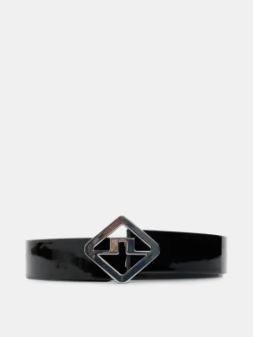 Gary High Shine Leather Belt / Black