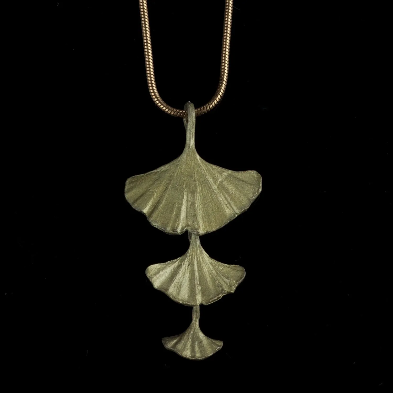 Ginkgo Pendant - Triple Leaves