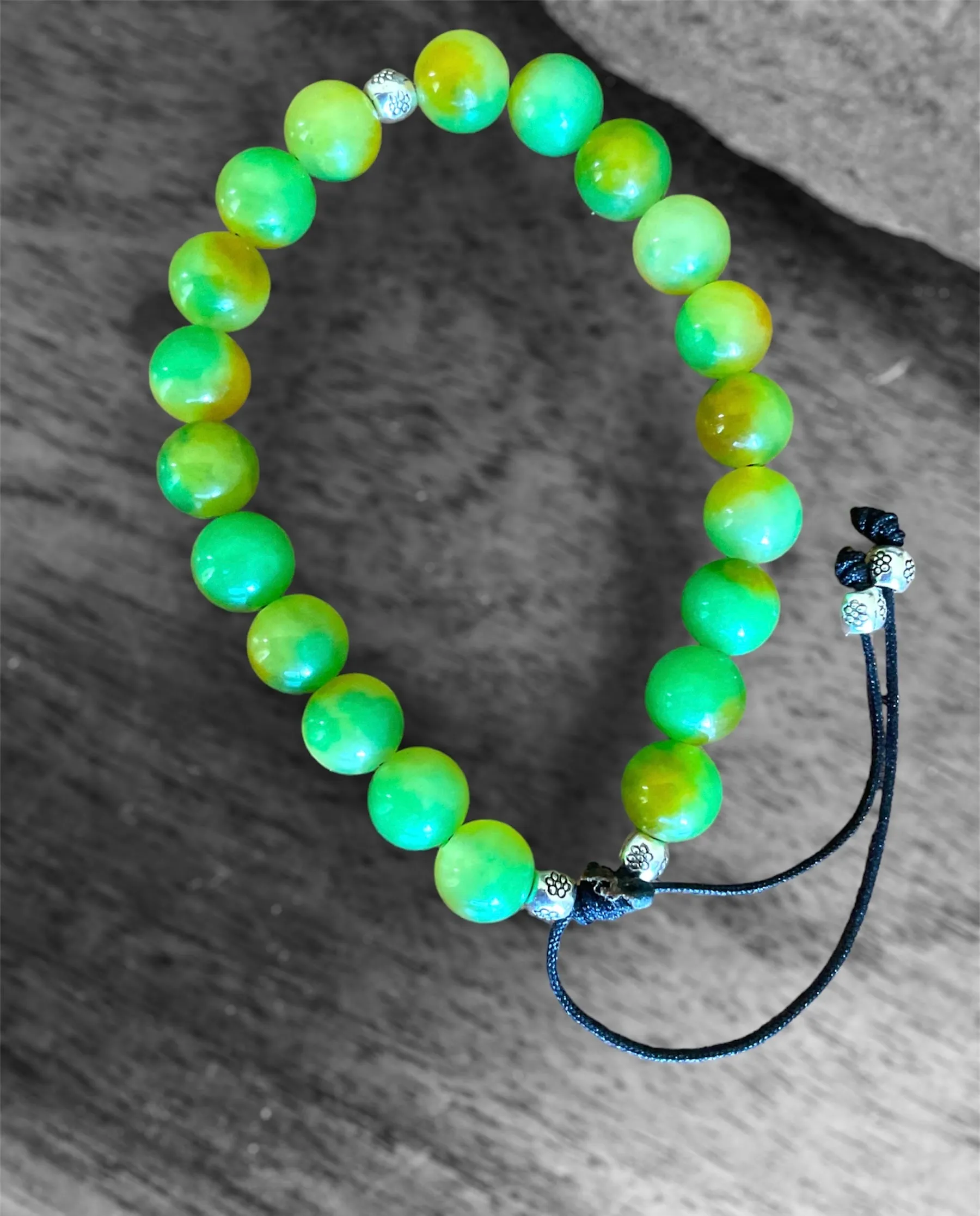 Green Chalcedony Adjustable Bracelet