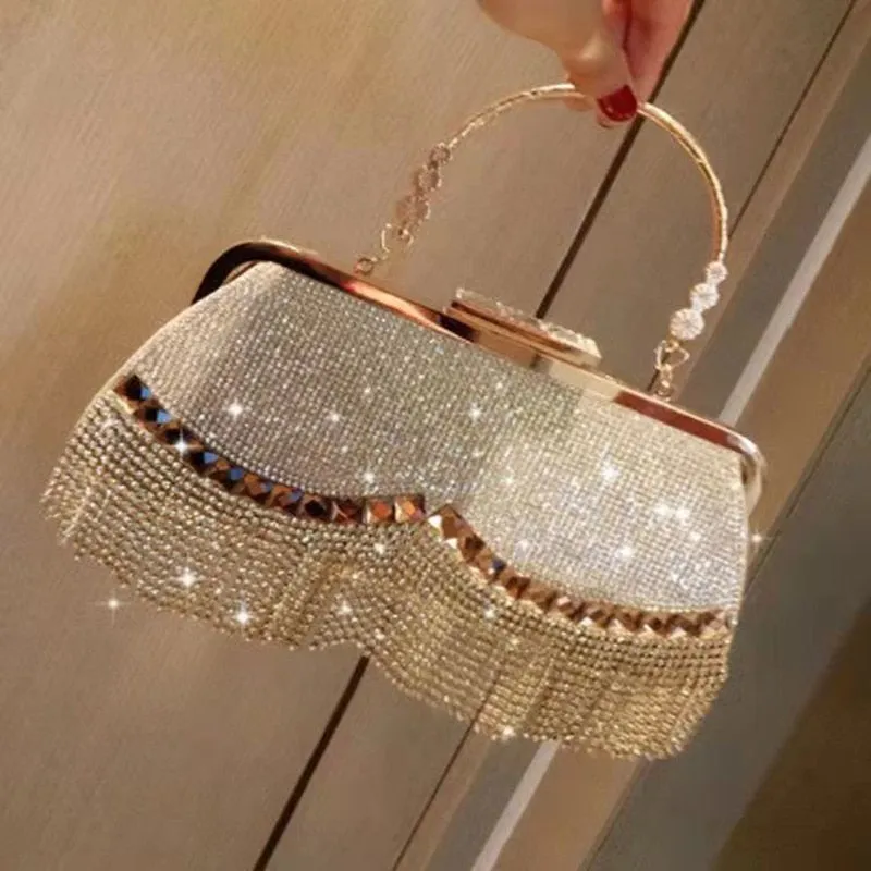 Hand Bag for Wedding Party Banquet Bag Diamond Clutch Bag Ladies Luxury Party Evening Bag Fashion Wedding Bridal Dress Bag