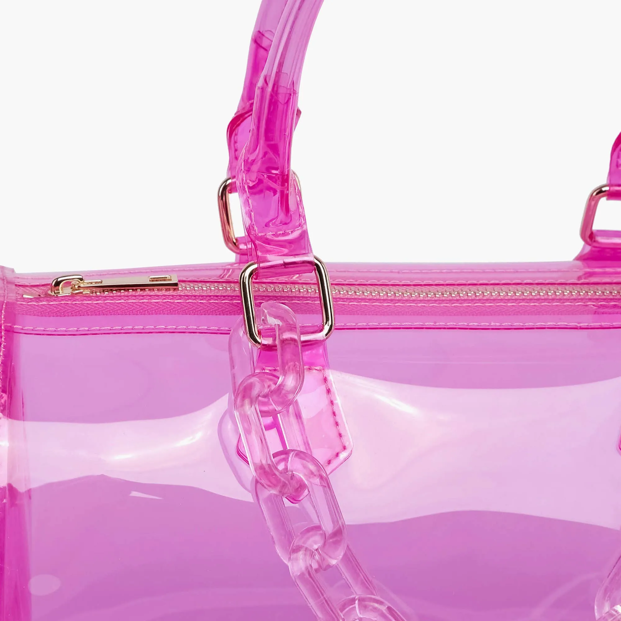 Instant Shipping! Iced Out Hologram Satchel: Pink