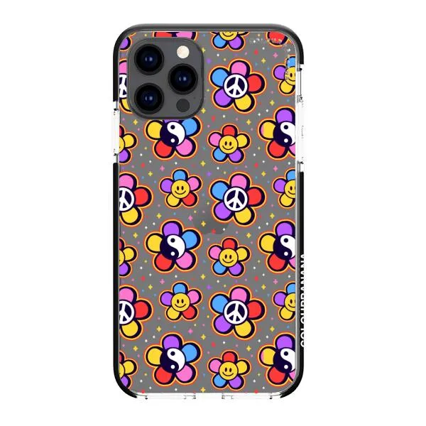 iPhone Case - Hippy 80s Fashion Mushroom Daisy Peace Rainbow