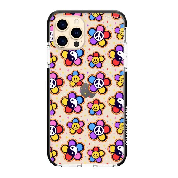 iPhone Case - Hippy 80s Fashion Mushroom Daisy Peace Rainbow