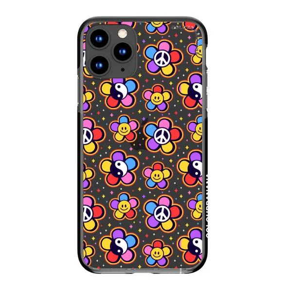 iPhone Case - Hippy 80s Fashion Mushroom Daisy Peace Rainbow