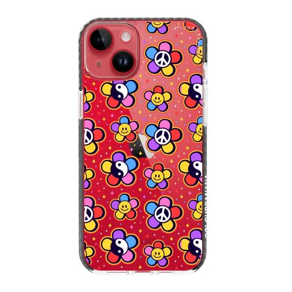 iPhone Case - Hippy 80s Fashion Mushroom Daisy Peace Rainbow